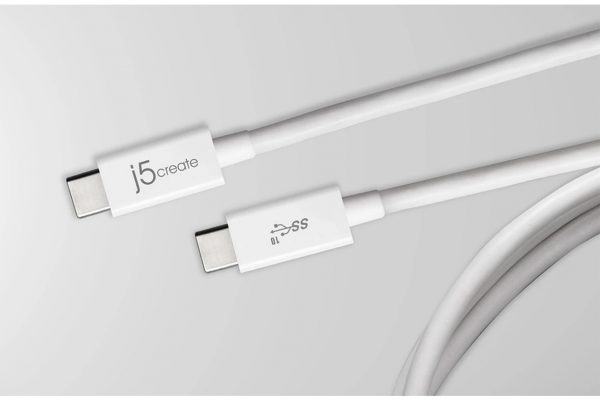 J5CREATE USB 3.1 TYPE-C TO TYPE-C COAXIAL CABLE (USB-IF CERTIFIED)