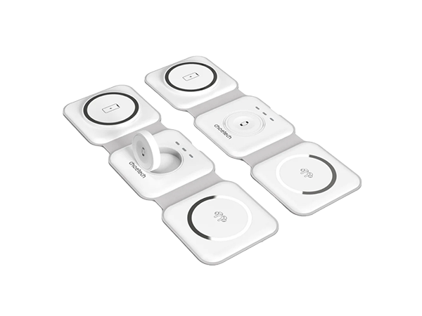 CHOETECH 3-in-1 Foldable Fast Wireless Charger for Phone,Watch, Earphone