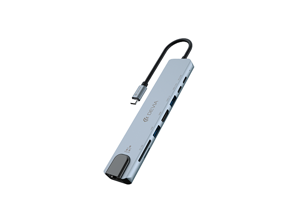 Devia Hub Pro1 8 In 1 Hub – Deep Gray