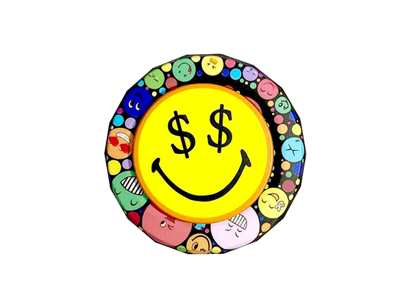 Kick Pop Magnetic Ring / Earth / Red-orange / Smile