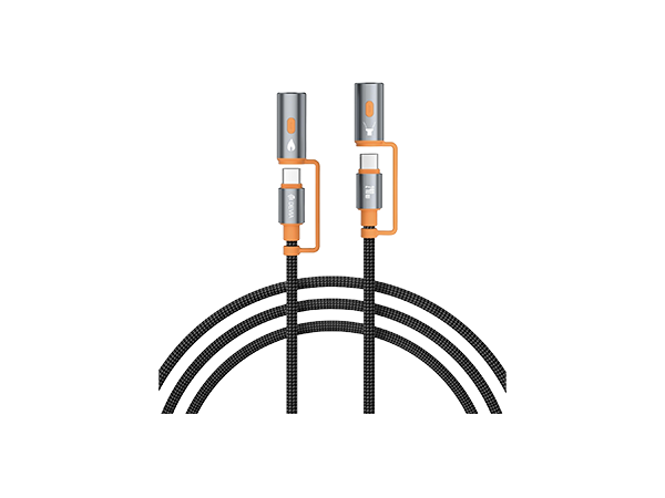 Devia Ultra2 C to C PD 240W Multi-function Cable With Lamp & Lighter ( 1.5m )
